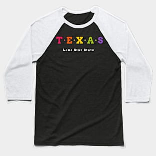 Texas, USA. Lone Star State. Baseball T-Shirt